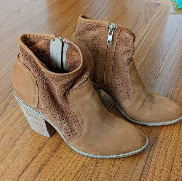 Anthropologie Perforated Heeled Booties - Picture 5 of 12
